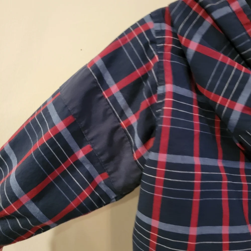Vintage Baby Gap windbreaker plaid 12-18 month windbreaker spring jacket blue